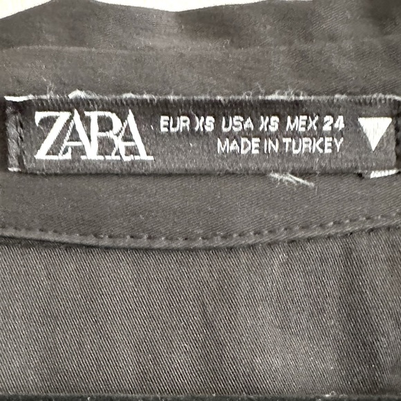 ZARA - Black Short Shirt Dress - Picture 5 of 5